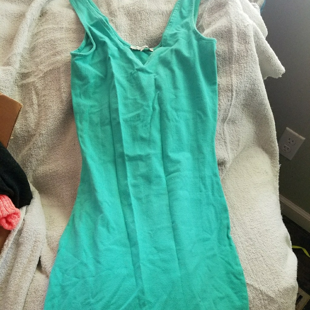 XS teal dress tight fit